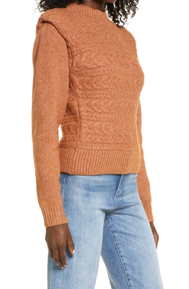 BLANKNYC Horizontal Cable Crewneck Sweater, Alternate, color, 