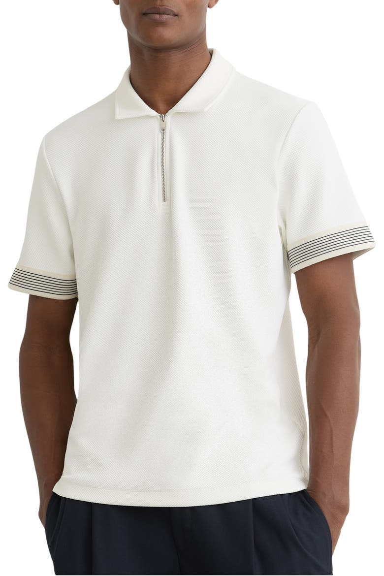 Bruno Quarter Zip Polo, Main, color, WHITE