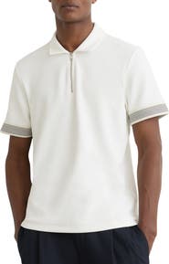 Reiss Bruno Quarter Zip Polo