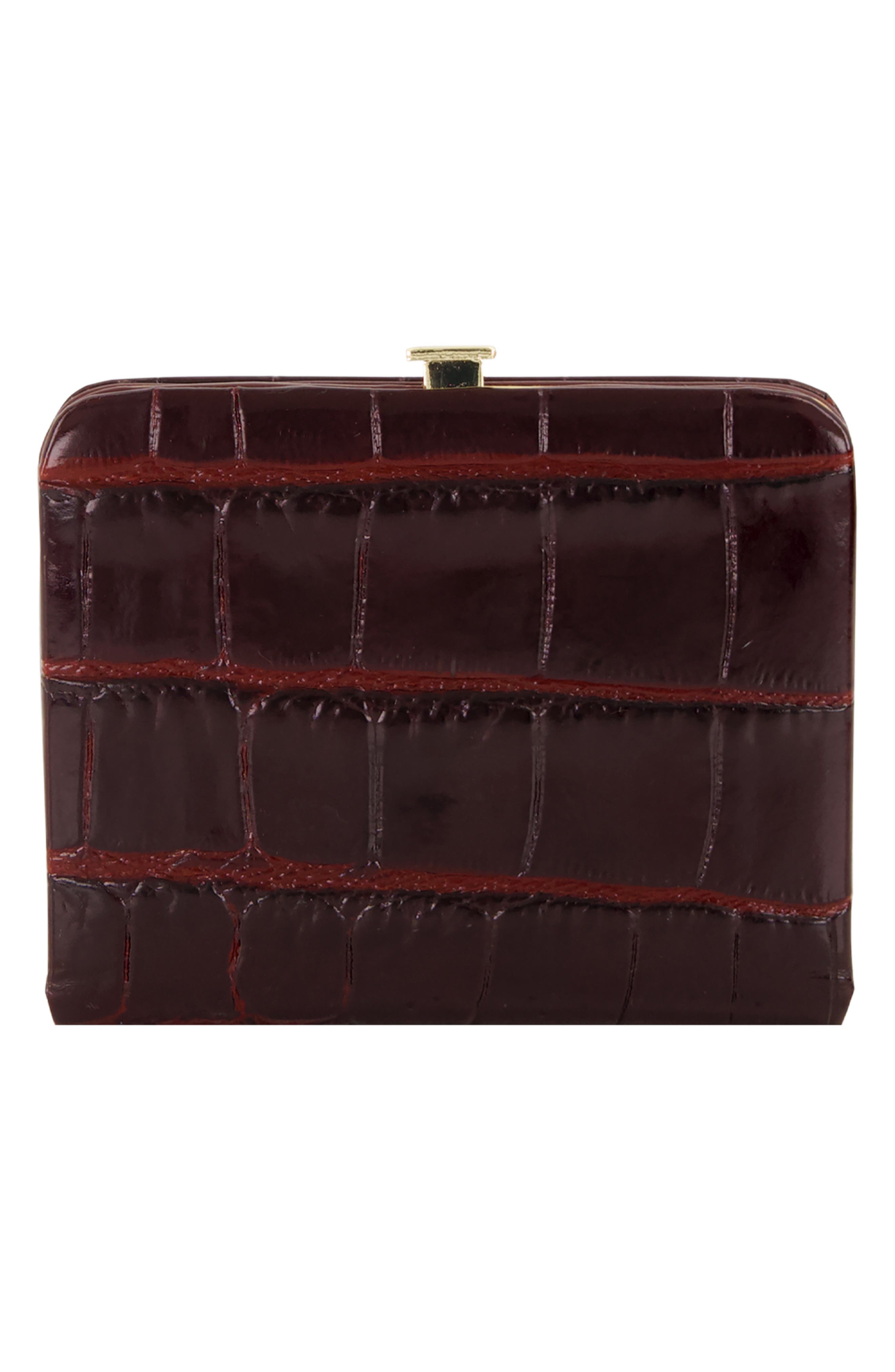 Vince Croc Embossed Small Frame Wallet (Women) | Nordstrom