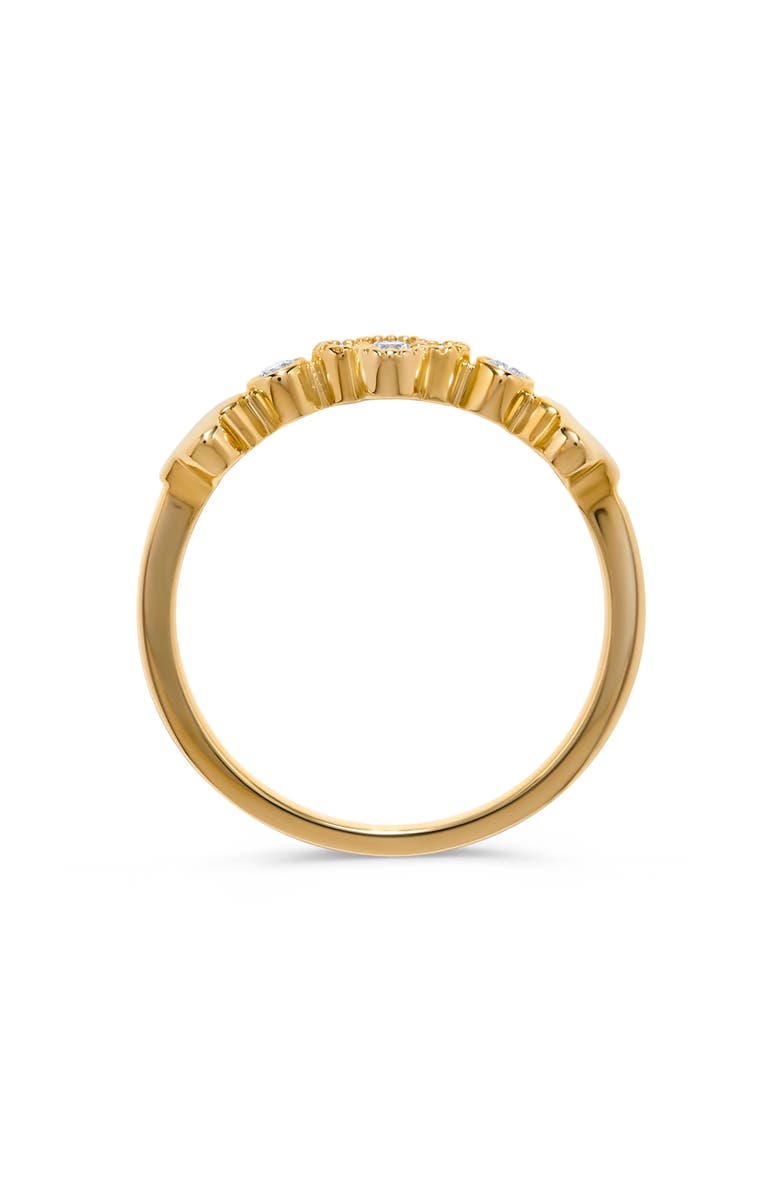 H.J. Namdar Diamond Clover Ring, Alternate, color, Yellow Gold