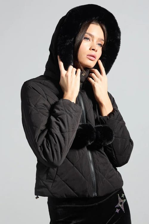Sparkl Puffer Jacket In Black
