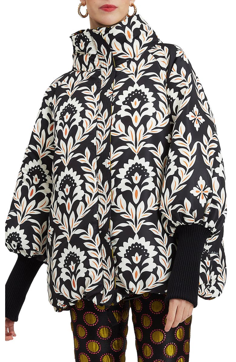 La DoubleJ St. Moritz Reversible Jacket, Main, color, Jacquard Winter Sun Black