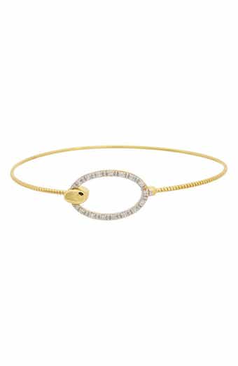 Sterling Silver Diamond Cuff Bangle