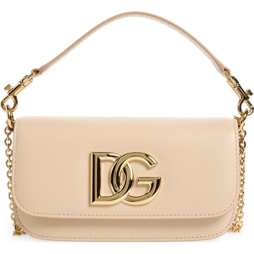Dolce&Gabbana 3.5 Leather Top Handle Bag in Light Pastel Beige  product