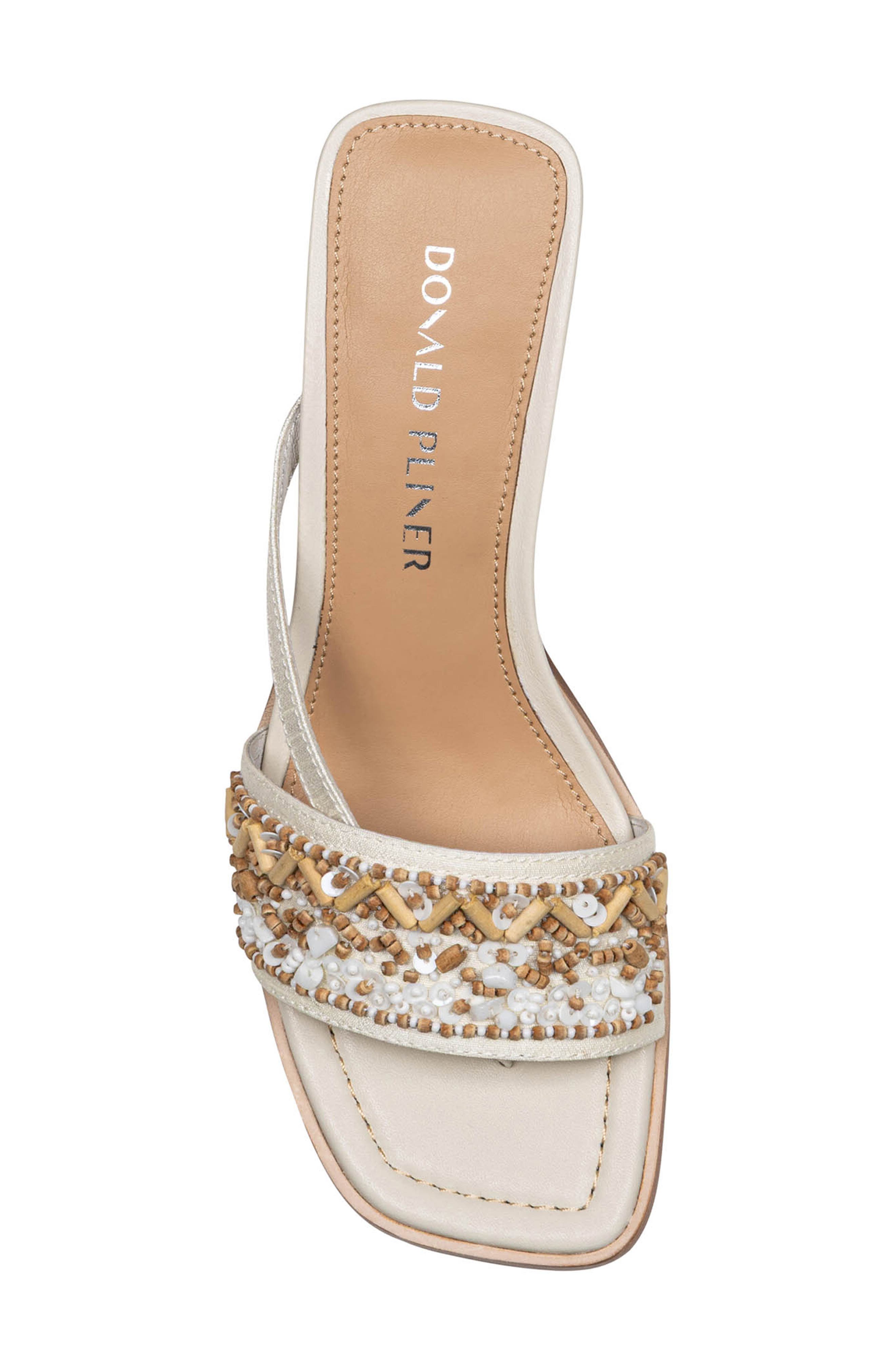 Donald Pliner Dhora Block Heel Sandal, Alternate, color, Natural/White