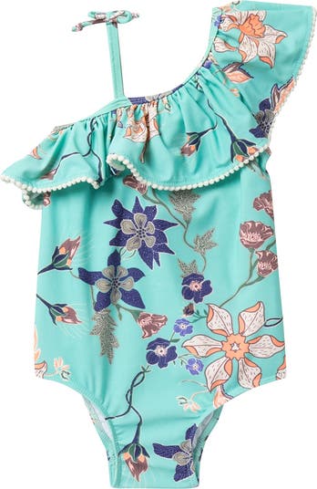 Jessica Rabbit Bathing Suit Jessica Simpson Aqua Haze Floral One-Piece Bathing Suit | Nordstromrack