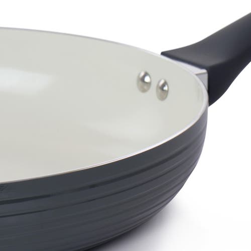 Oster Ridge Valley 12 Inch Aluminum Nonstick Frying Pan In Grey In Gray