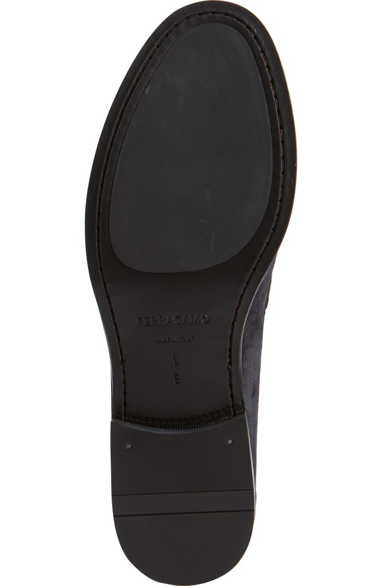 FERRAGAMO Fort Ricamo Loafer, Alternate, color, Midnight New Biscotto