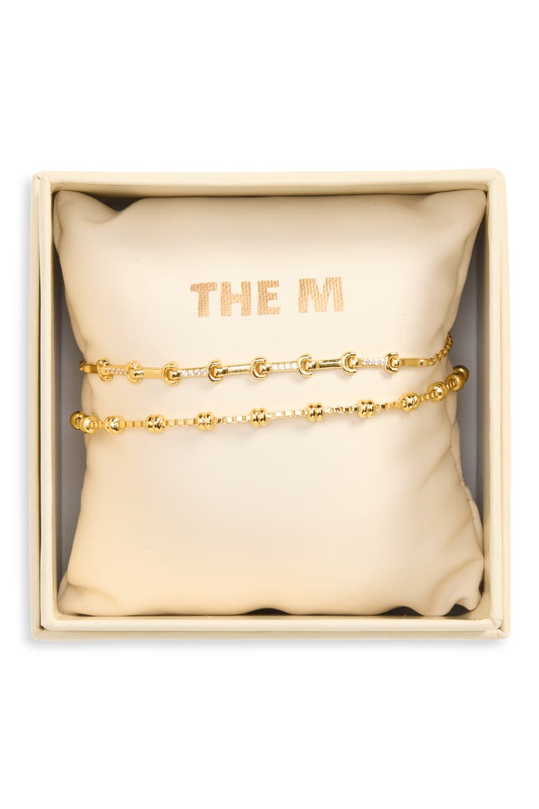 Delicate Bar Bracelet Set, Main, color, GOLD