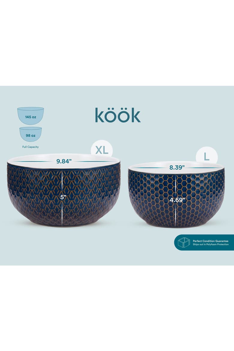 Nesting Bowls, Set of 4, Alternate, color, Midnight Blue