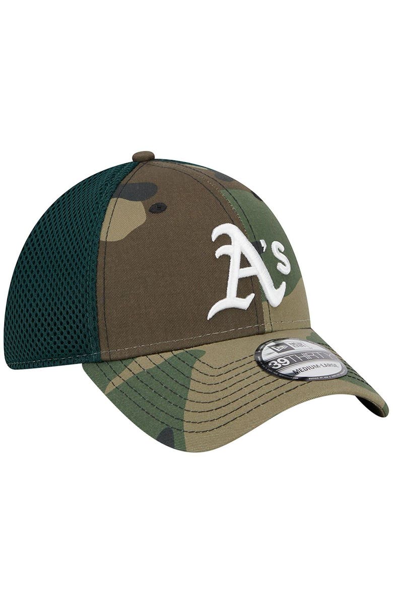 New Era Men's New Era Camo Oakland Athletics Team Neo 39THIRTY Flex Hat, Alternate, color, 
