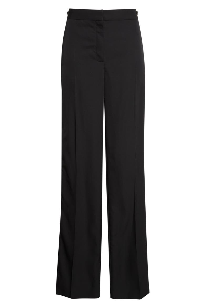 Slim Fit Wool Tuxedo Pants, Main, color, BLACK