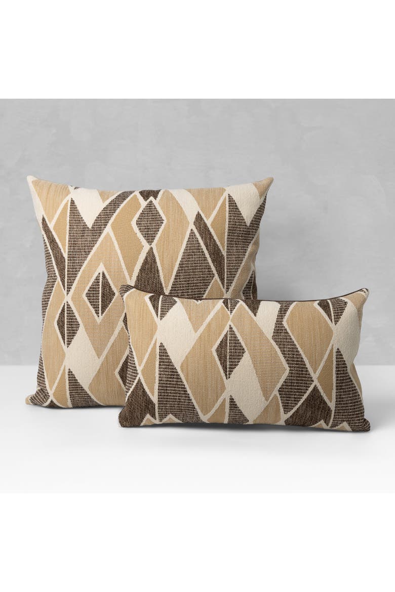 Facet Chenille Indoor & Outdoor Woven Accent Pillow & Insert, Alternate, color, Tiger's Eye