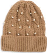 Ruby & Ry Kids' Faux Pearl Beanie