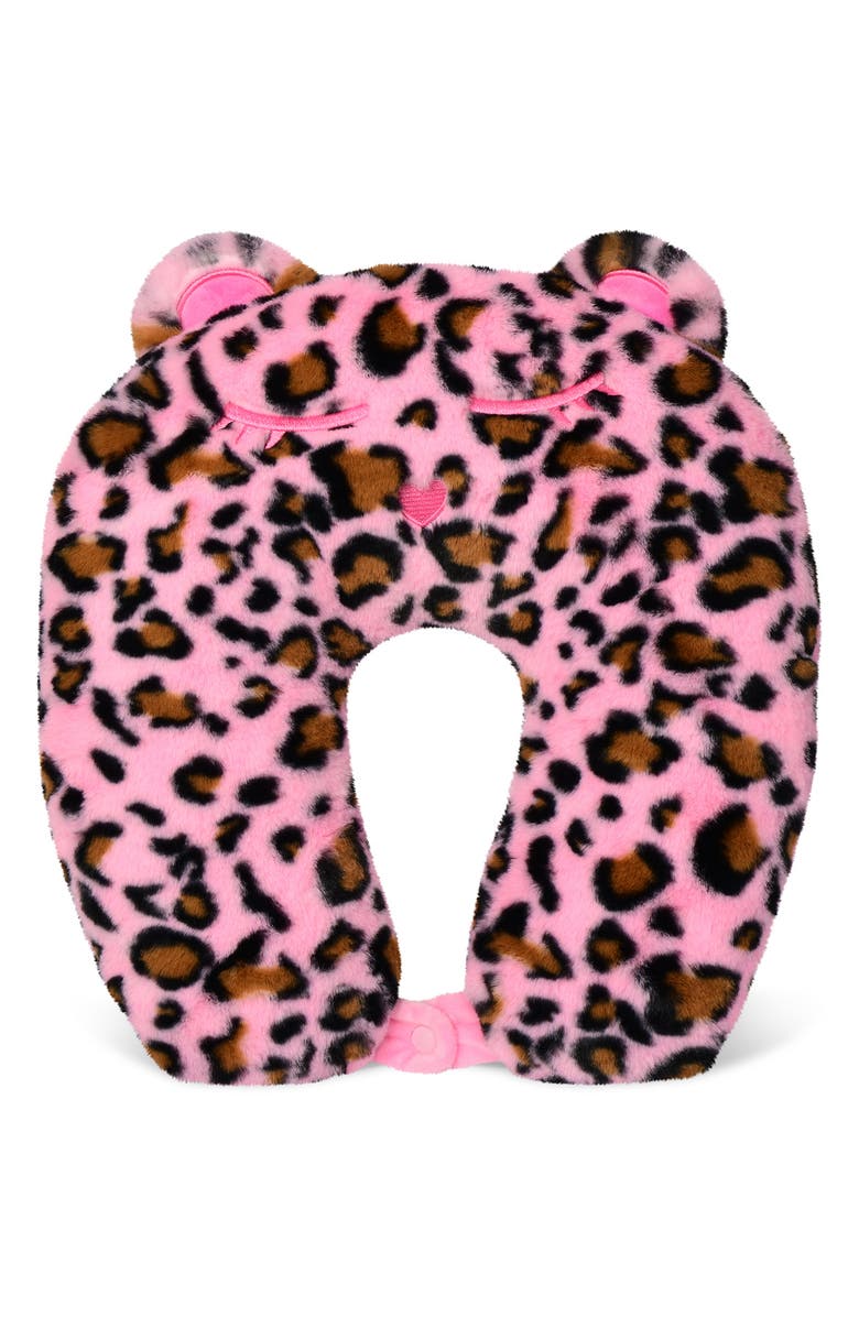 Iscream Leopard Neck Pillow, Main, color, 