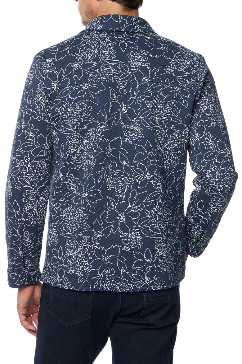 Kohan Quilted Knit Shirt Jacket, Alternate, color, NAVY