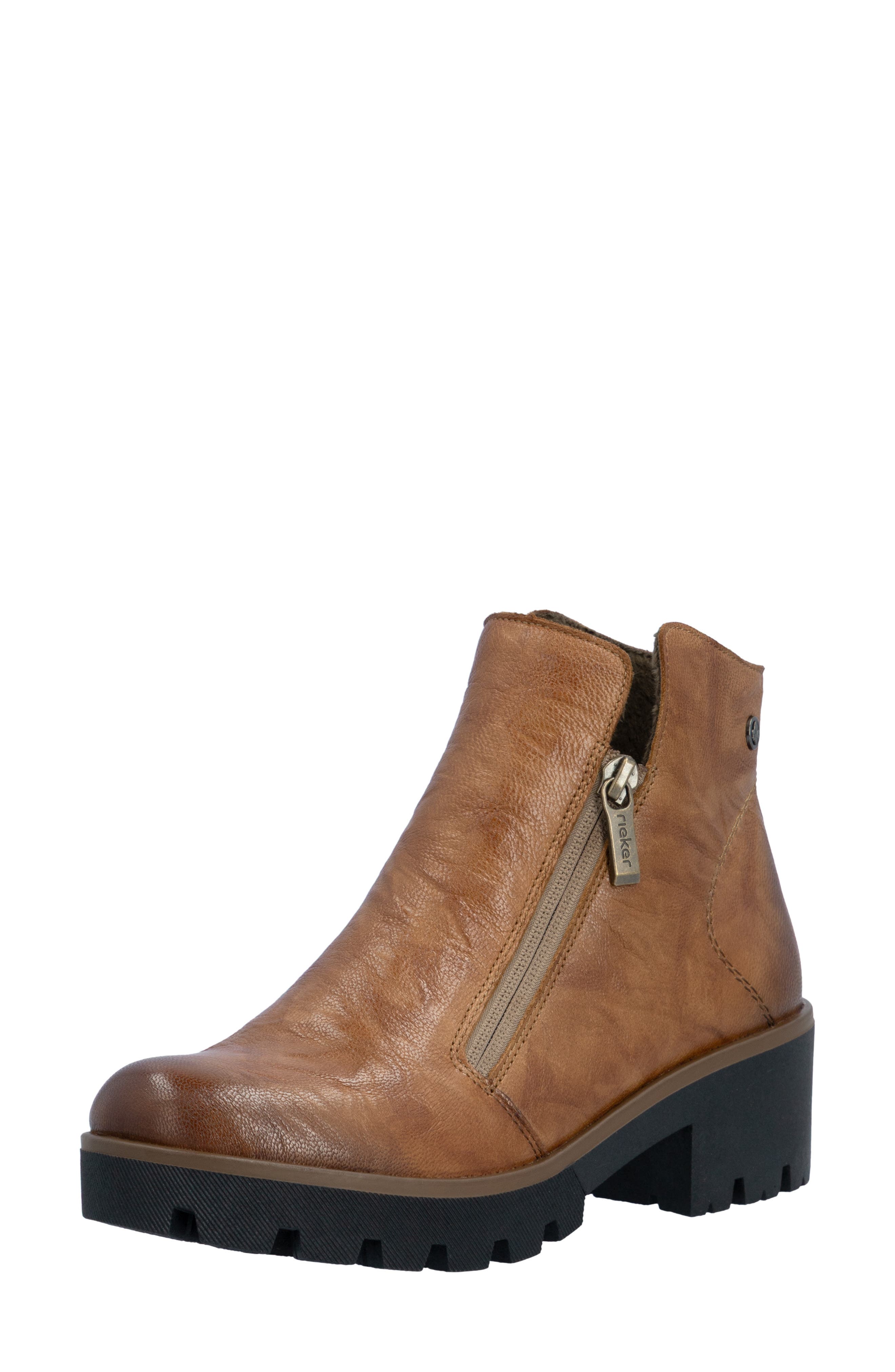 Amalia 54 Leather Bootie, Alternate, color, CUOIO