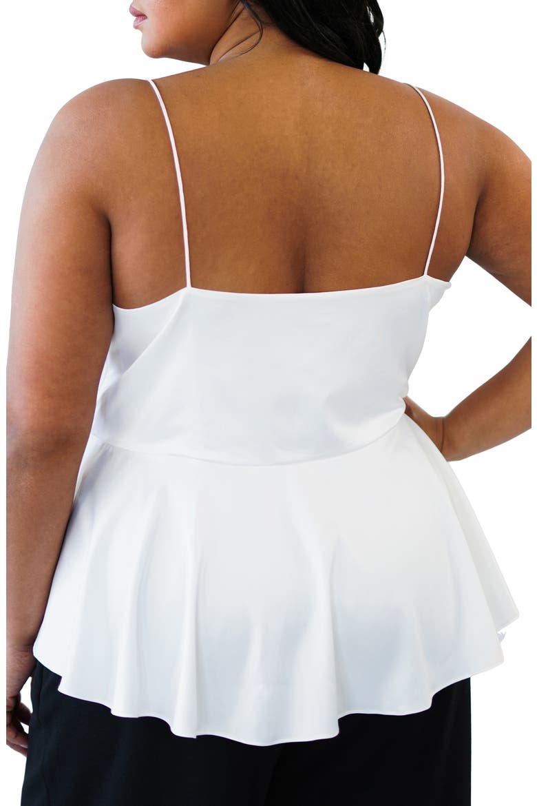 Silk Peplum Tank, Alternate, color, WHITE