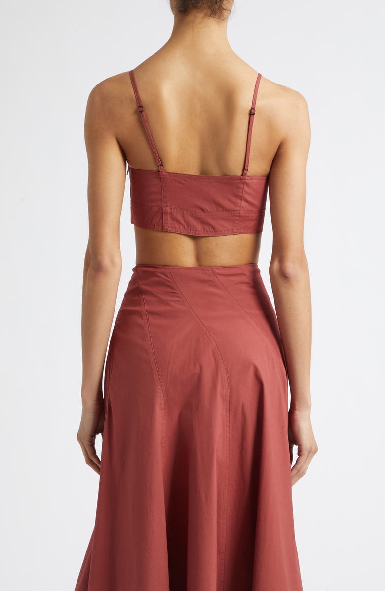 A.L.C. Joan Stretch Cotton Bra Top, Alternate, color, Apple Butter