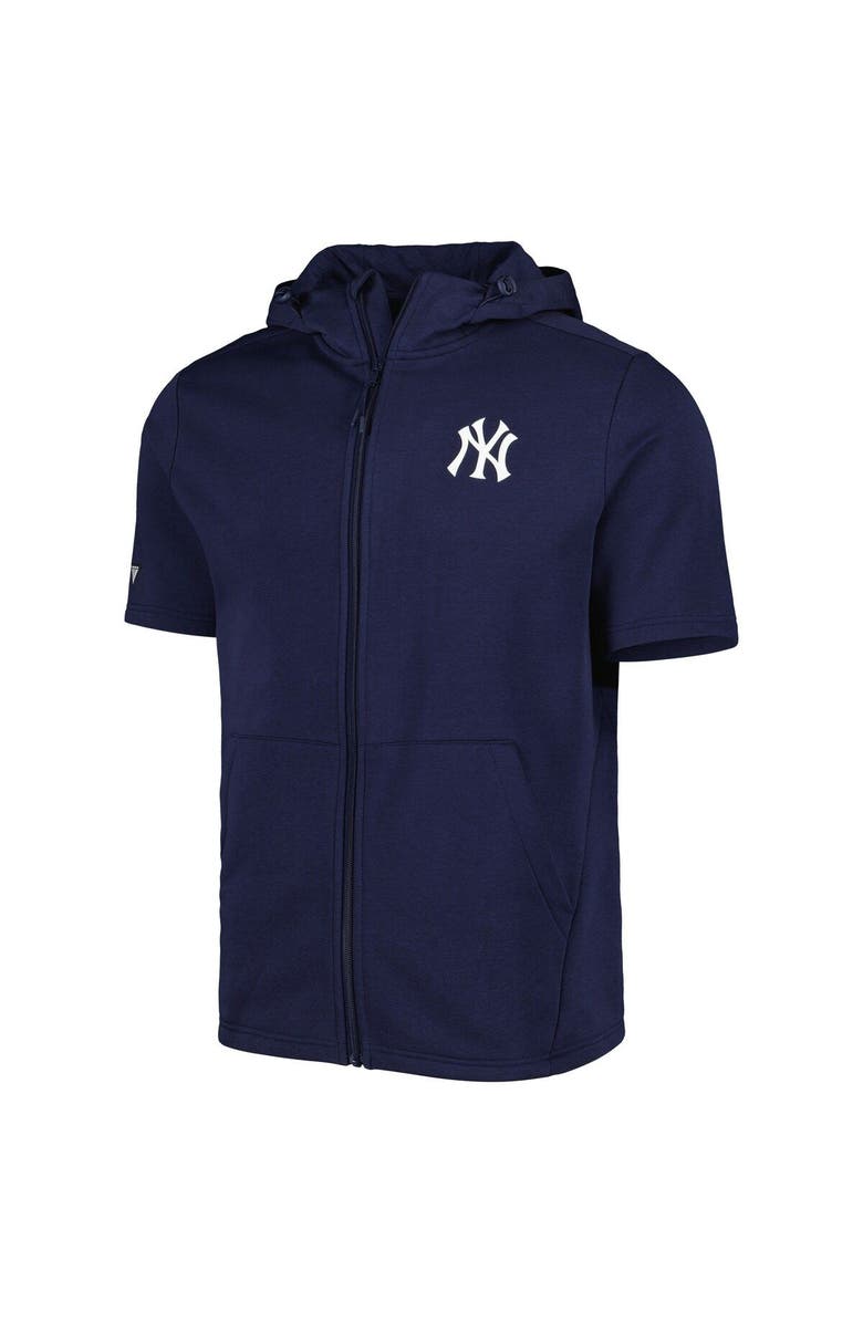 LEVELWEAR Men's Levelwear Navy New York Yankees Recruit Full-Zip Short Sleeve Hoodie, Alternate, color, Navy