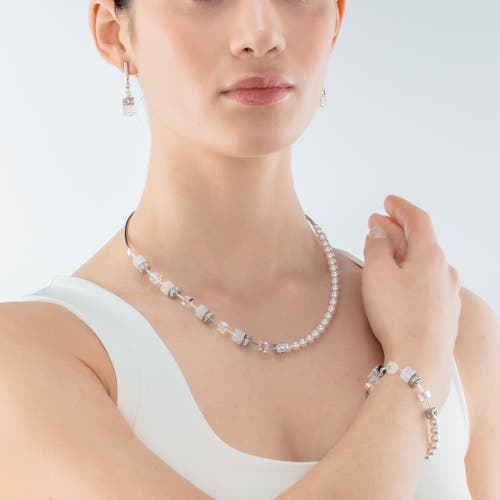 Coeur De Lion Geocube® Precious Fusion Pearls Necklace In White