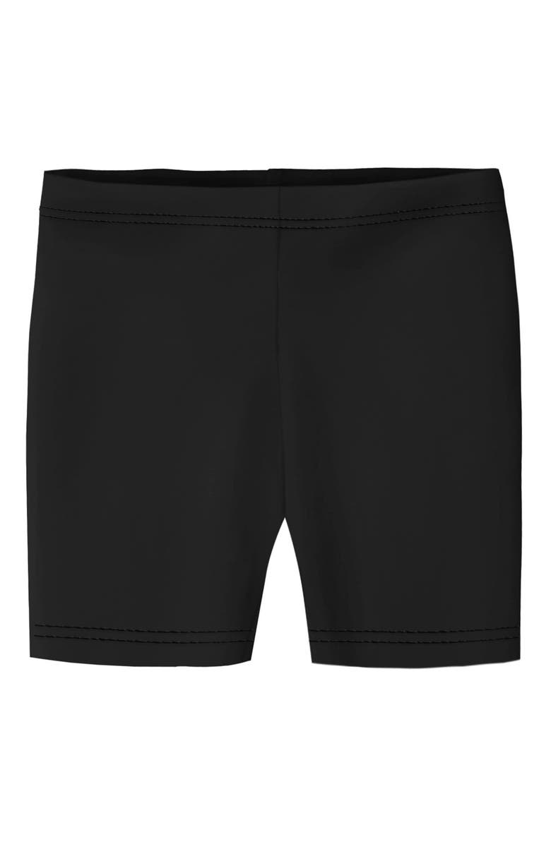 CITY THREADS Girls 100% Soft Cotton Bike Shorts, Main, color, Black