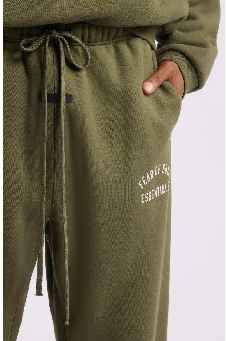 Essential Cotton Blend Fleece Sweatpants, Alternate, color, MILITARY