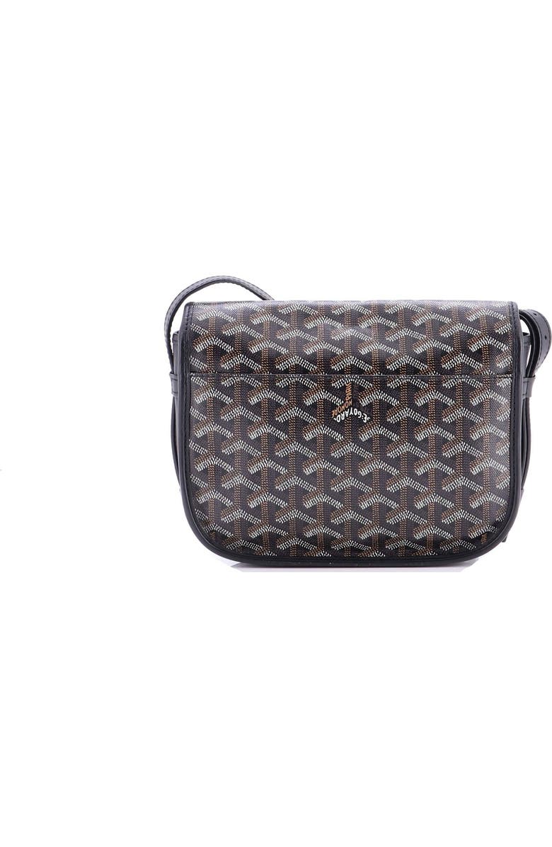 Pre-Owned Goyard Belvedere Messenger Bag Coated Canvas PM, Alternate, color, Black