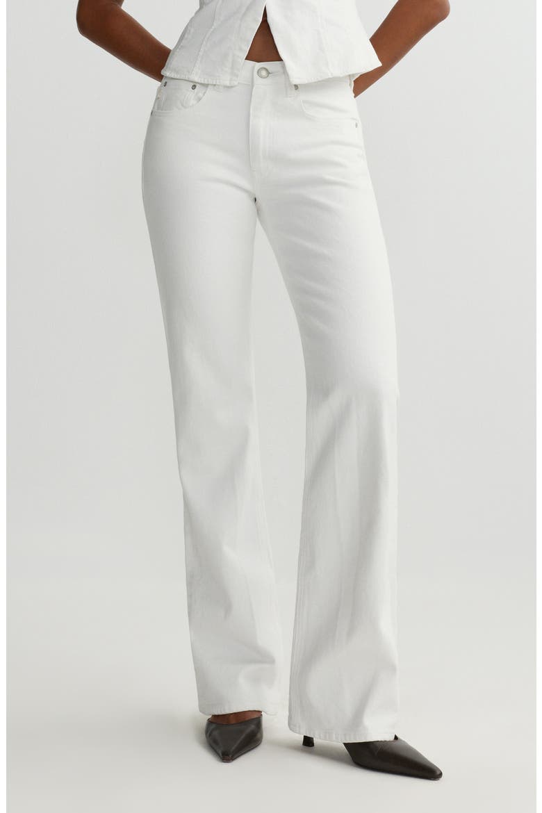 Bella Mid Rise Slim Bootcut Jeans, Main, color, WHITE