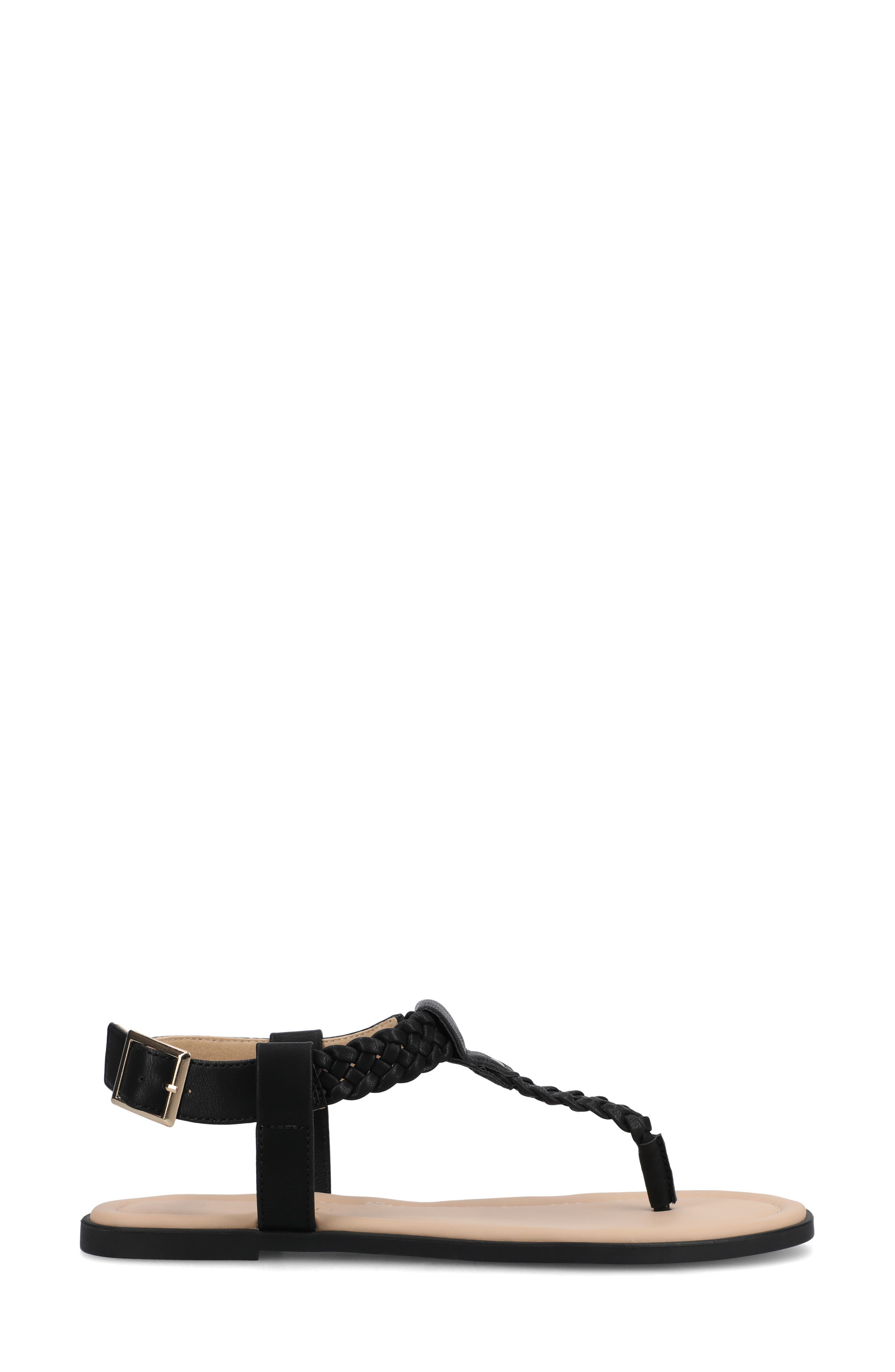 Journee Collection Genevive Sandal, Alternate, color, Black