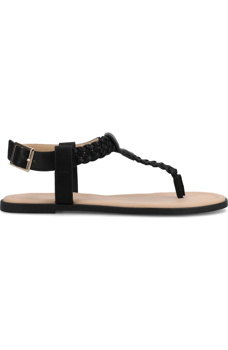 Journee Collection Genevive Sandal, Alternate, color, Black