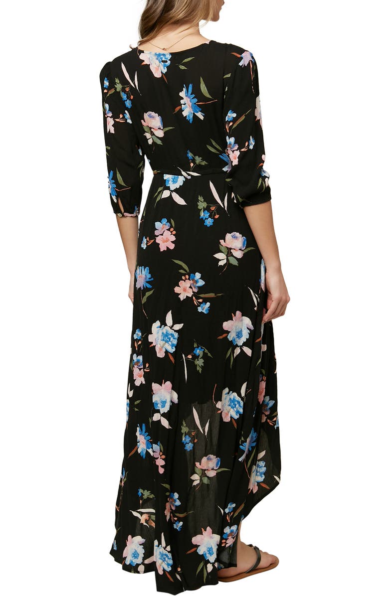 O'Neill Boyce Floral High/Low Maxi Dress, Alternate, color, 