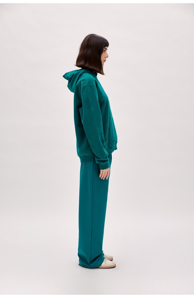 PCFG Cotton Destroyed Hoodie, Alternate, color, Green