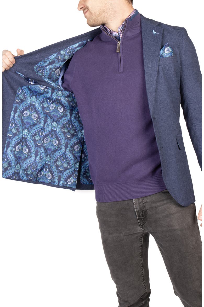 Slub Textured Sport Coat, Alternate, color, NAVY