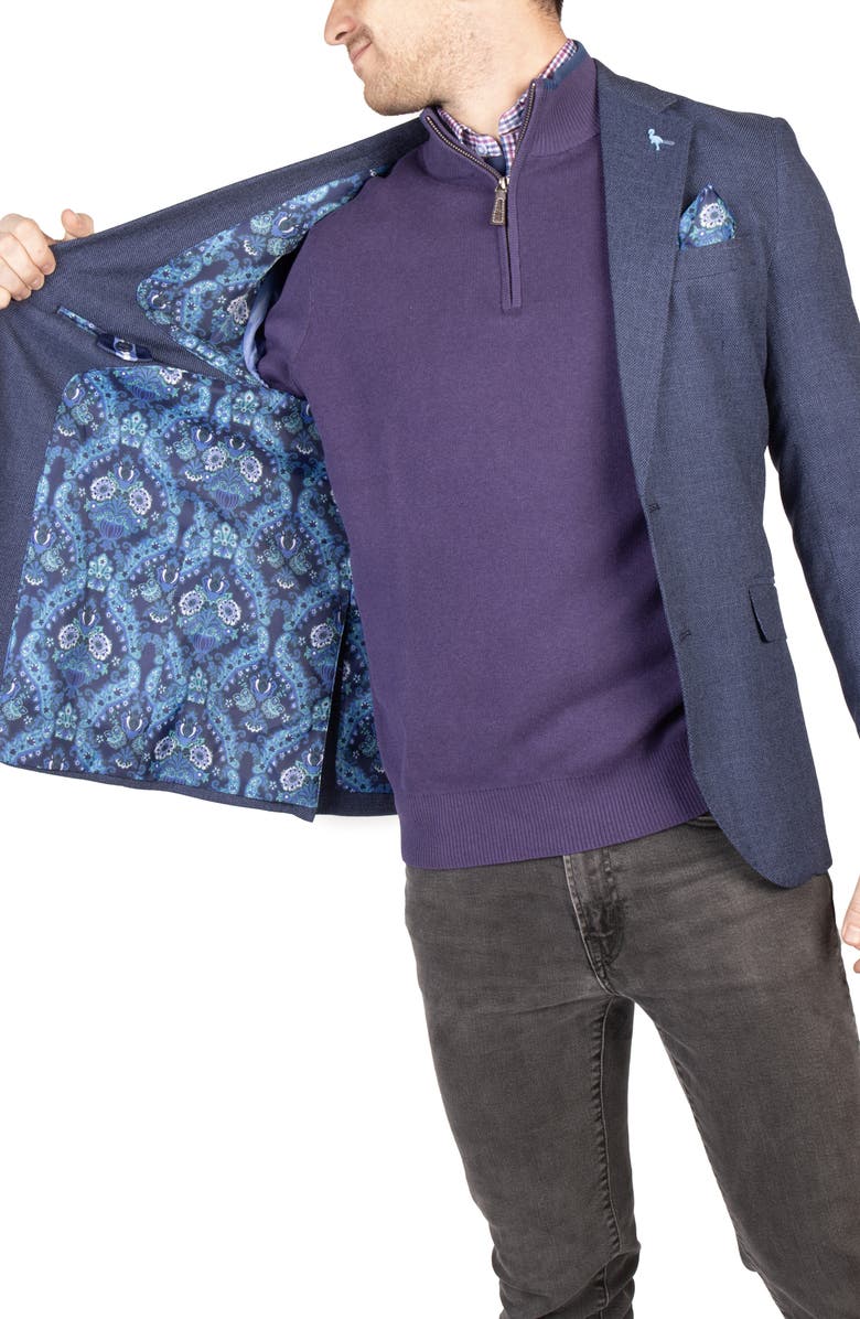 TailorByrd Slub Textured Sport Coat, Alternate, color, Navy