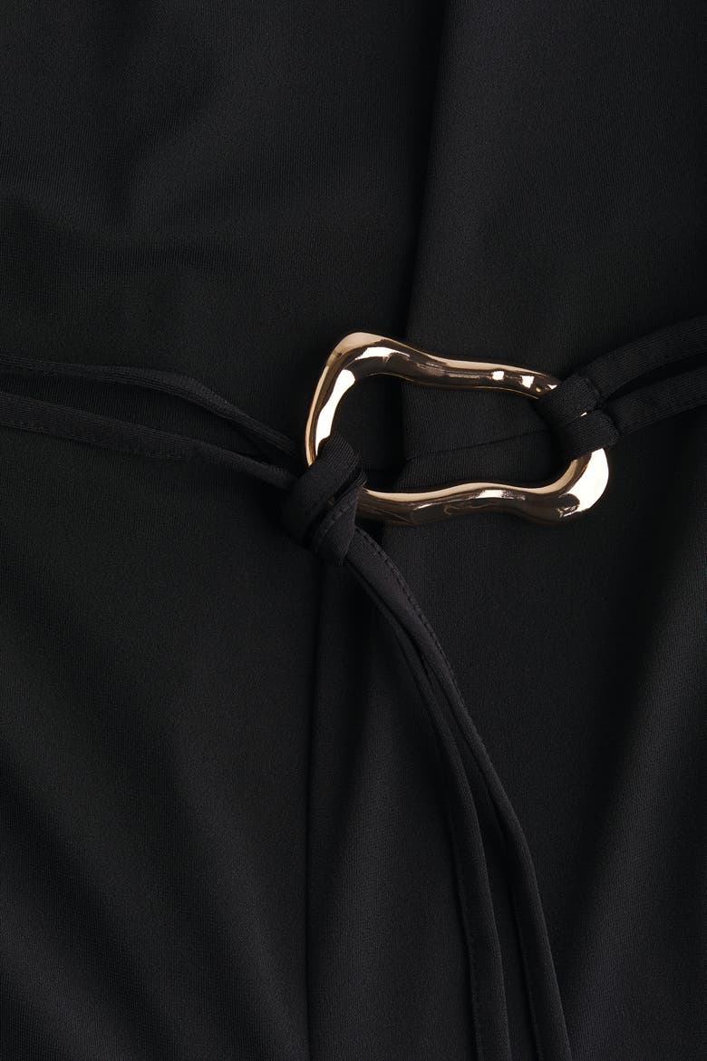 Draped Jumpsuit, Alternate, color, Black