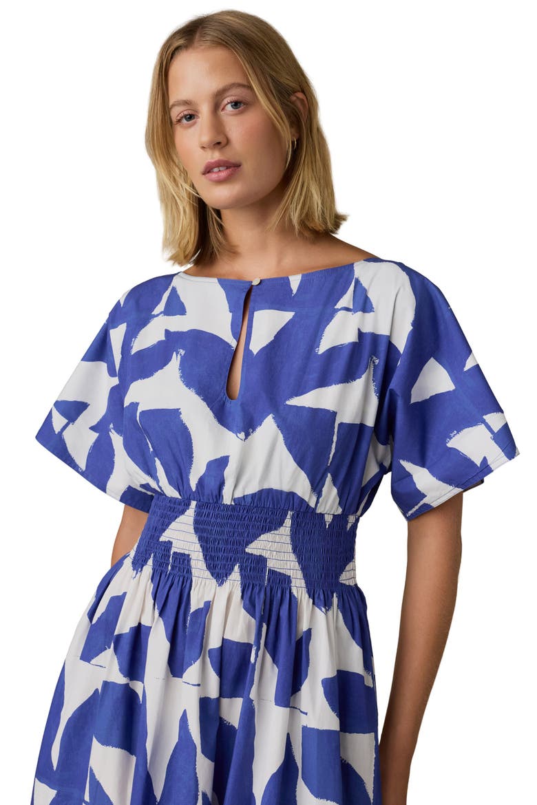 Elia Coastal Poplin A-Line Dress, Alternate, color, SUMMER LEAF