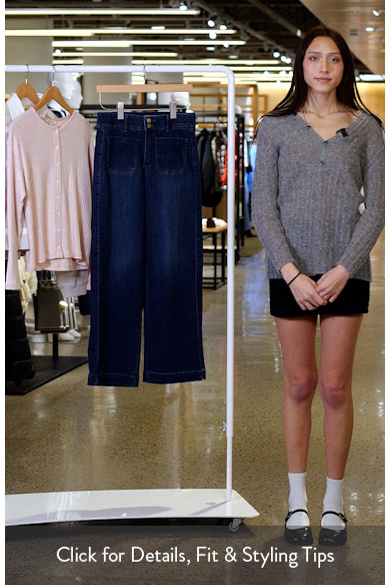 Emma Patch Pocket High Waist Wide Leg Jeans video