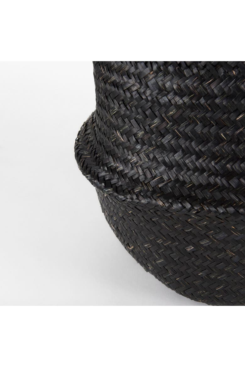 Ella Set of 3 Seagrass Baskets, Alternate, color, Black