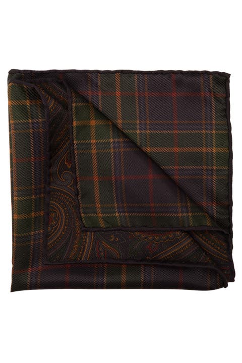 Positano - Double Sided Silk Pocket Square for Men