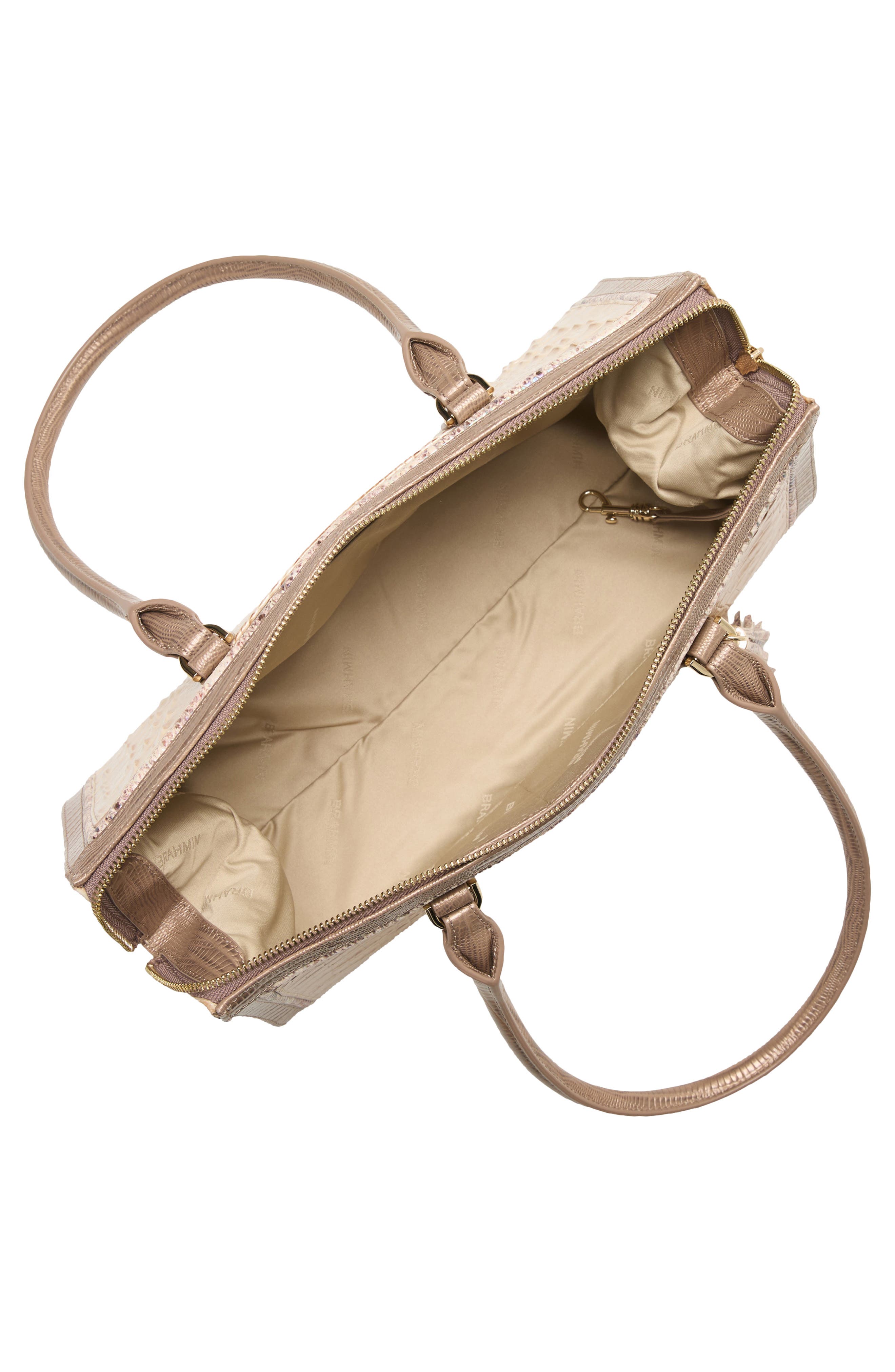 Brahmin Sophia Embossed Leather Satchel, Alternate, color, Multi