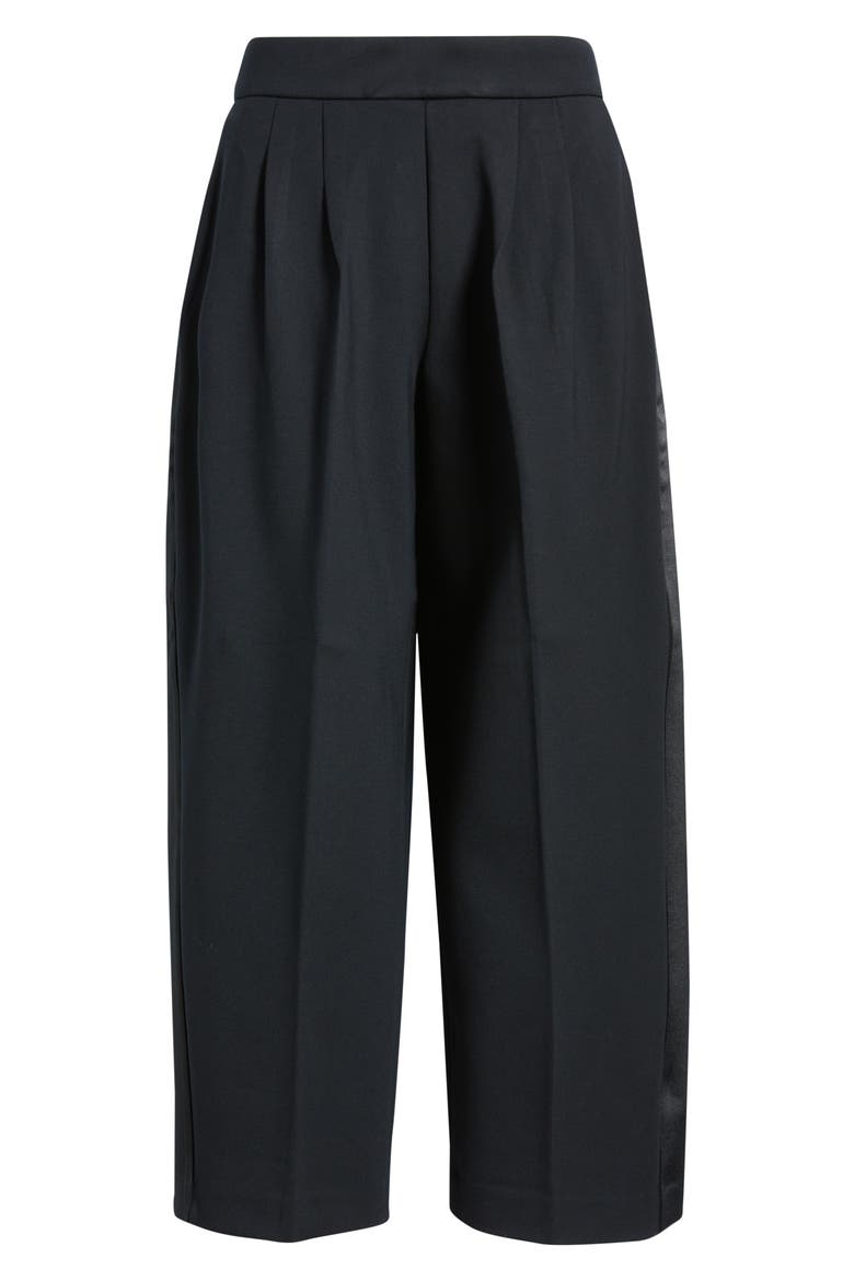 Ponte Knit Pleated Tuxedo Pants, Alternate, color, CLASSIC BLACK