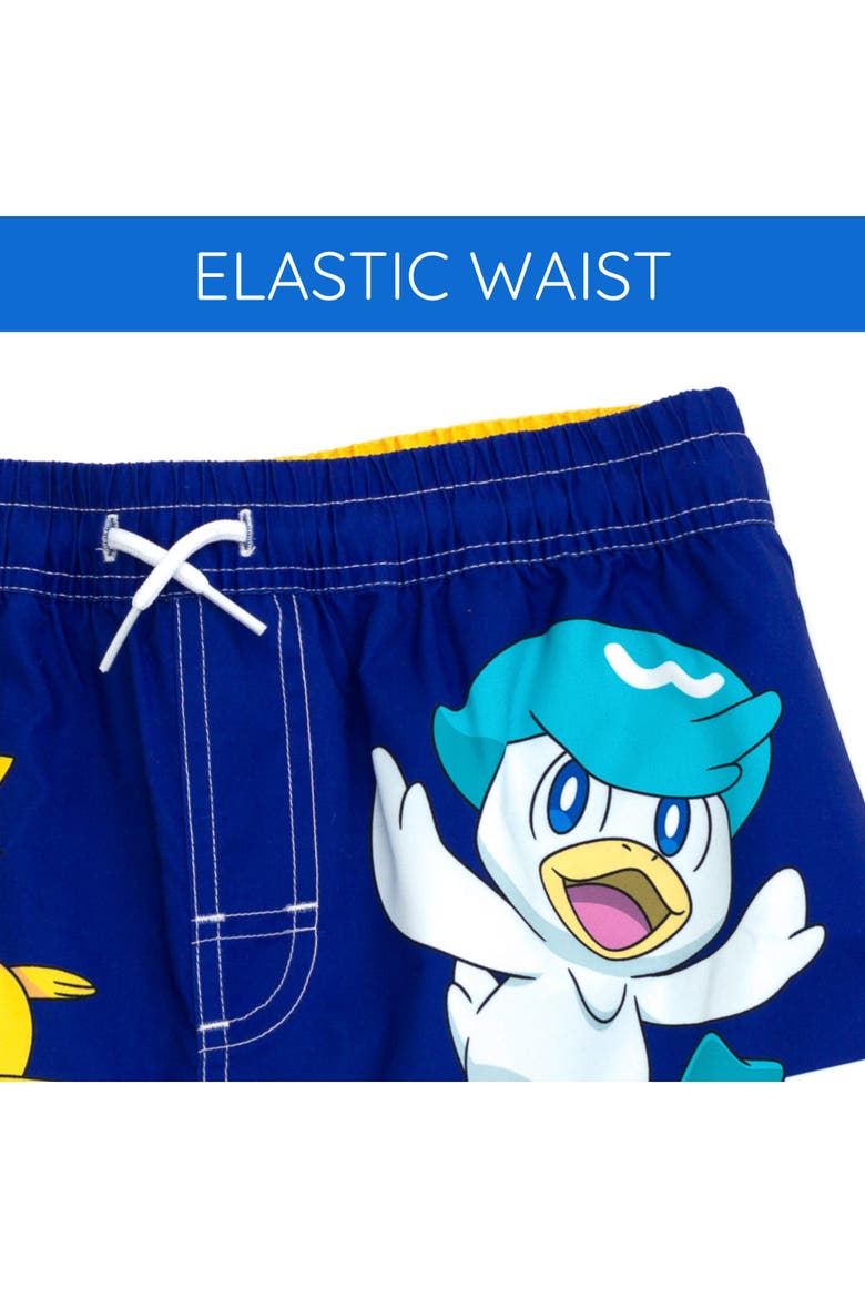 Swimwear Swim Trunks, Alternate, color, Piplup Quaxly Blue