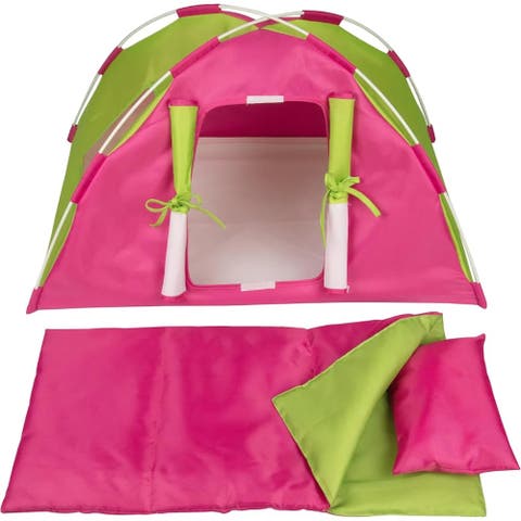 Doll Camping Bed Tent w/ Sleeping Bag & Pillow for 18" Dolls