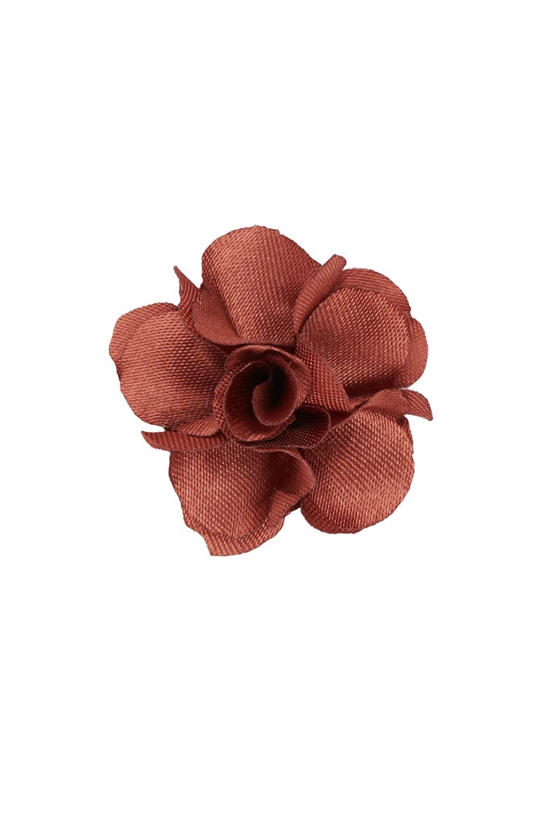Brooklyn Brigade Men's Flower Lapel Pin, Main, color, Terracotta