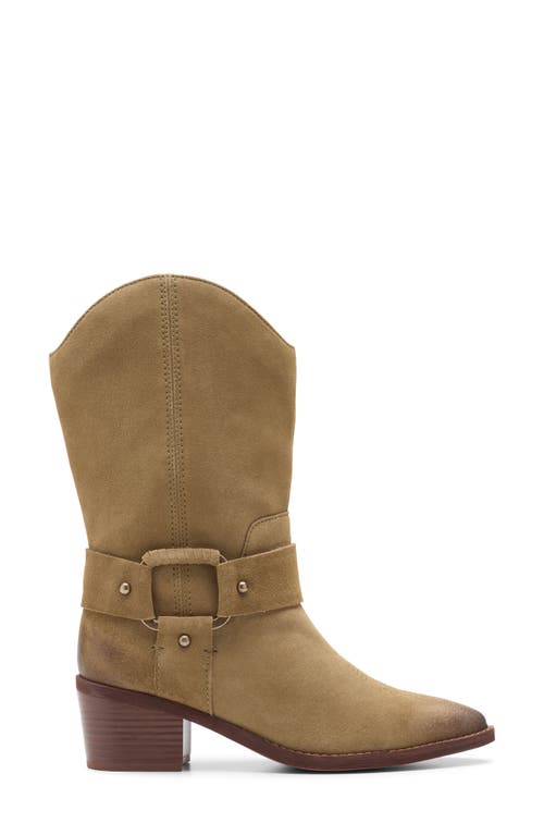 Clarks Morzine Rise Suede Cowboy Boot In Brown