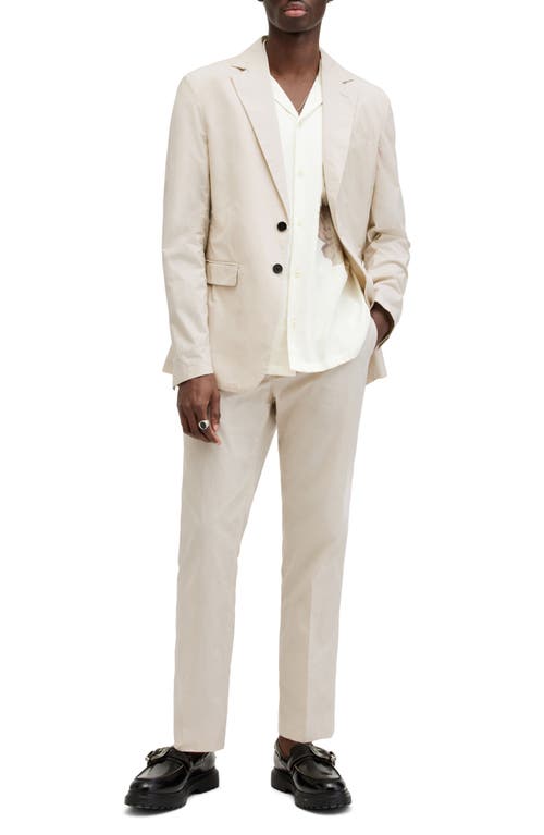 Allsaints Tallis Pleated Straight Fit Pants In Bailey Taupe
