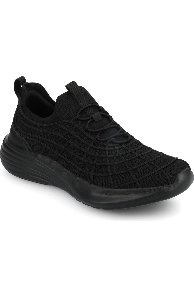 Journee Collection Dasha Knit Sneaker, Main, color, Black