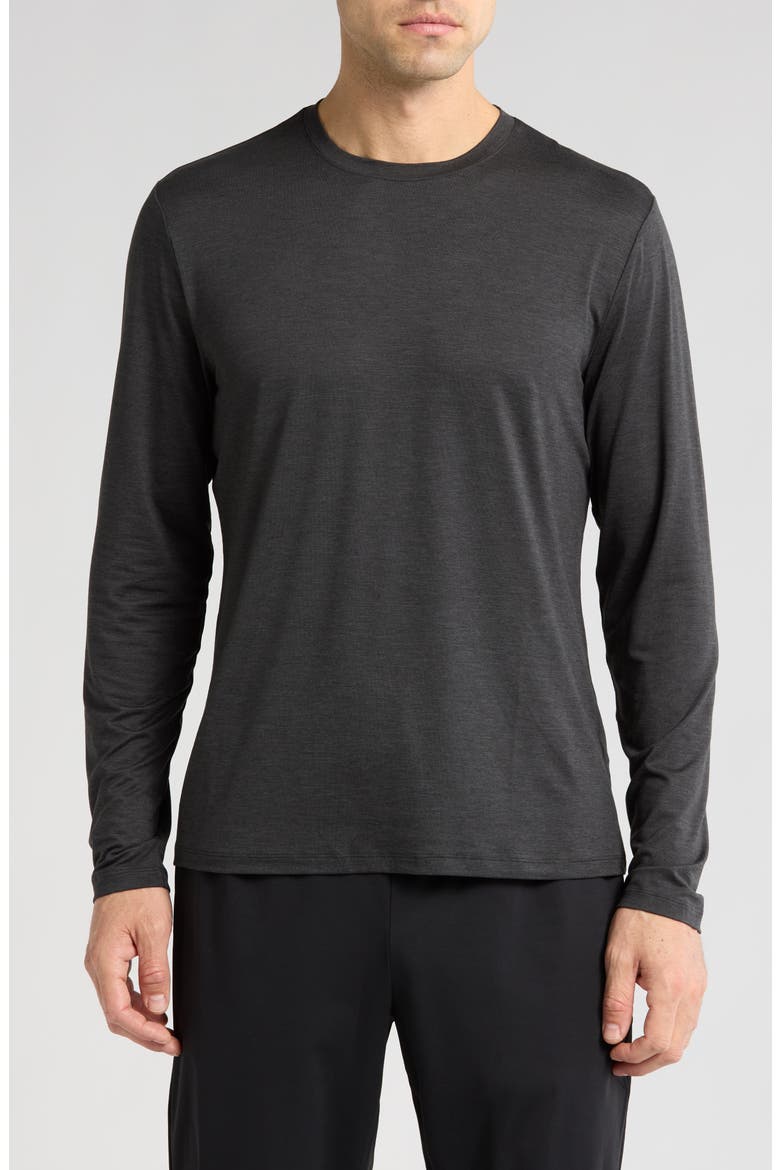 Energy Long Sleeve T-Shirt, Main, color, BLACK CAVIAR